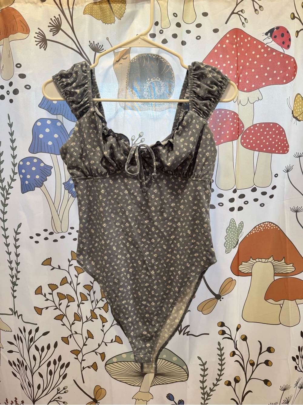 Wild Fable blue/grey Floral frilled Onesie Tank